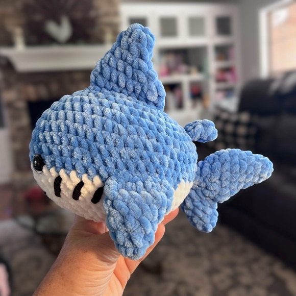 Crochet Shark Plush handmade by Petunias Patch (Me) - Picture 9 of 12